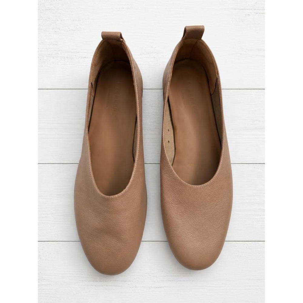 Everlane The Day Glove Tan Leather Ballet Flats Shoes Womens Size 8.5